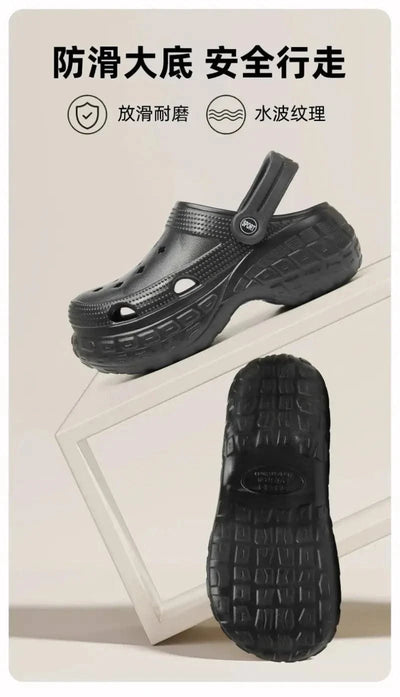 Women's Clogs Summer Slippers Platform Clog Sandals Outdoor Indoor Slippers Women Heeled Slippers High Quality Shoes Slides