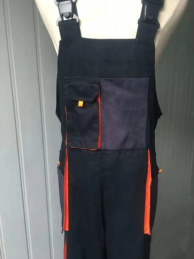 Bib Overalls Men Work Clothing Plus Size Protective Coveralls Strap Jumpsuits Multi Pockets Uniform Sleeveless Worker Pants 5xl