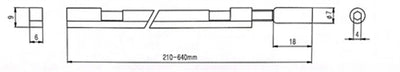 L Electric Guitar, Allen Key, Guitar Fit, Two-Track Type, Steel Frame Rod, 440mm or 580mm Length, Two Optional