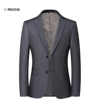 2025 Blazer New Men's Fashion Business Solid Color British Style Professional Work Groom Wedding Dress Best Man Blazer Jacket