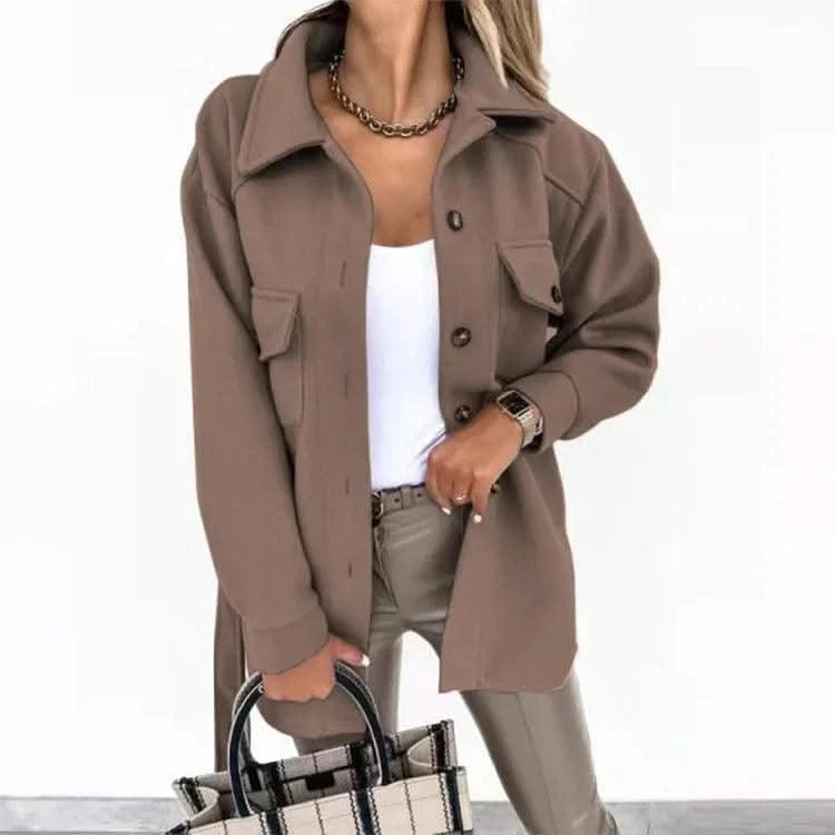 Women Fashion Jacket Thickened Windproof Thermal Coats Versatile Daily Wear