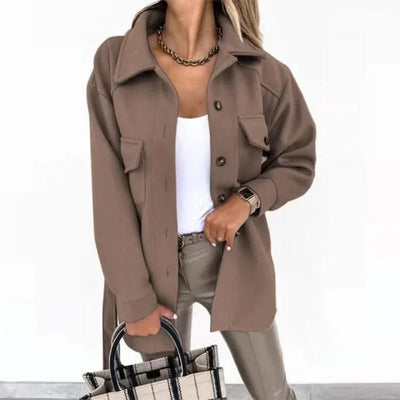 Women Fashion Jacket Thickened Windproof Thermal Coats Versatile Daily Wear