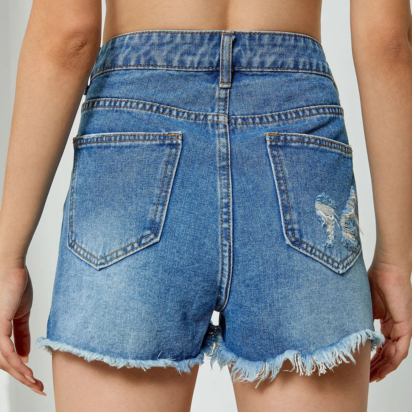 Denim shorts Pants For Women Fashion High Waist Slim Fit Distressed Denim Ripped Holes Shorts Ropa De Mujer Y2k Clothing 2000s