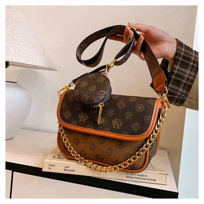 Designer Women's Leather Handbag - Elegant Crossbody Shoulder Messenger Bag Luxury Brand Tote Purse Stylish Ladies
