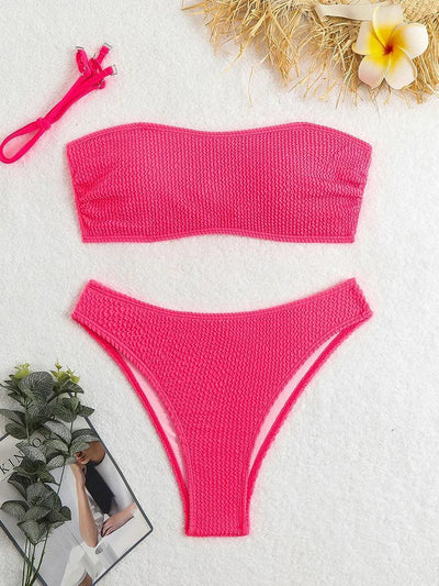 Sexy Women's Swimsuit 2025 Summer Bikini Two-piece Swimwear for Woman Beachwear Halter Bikinis Sets Swimming Beach Bathing Suits