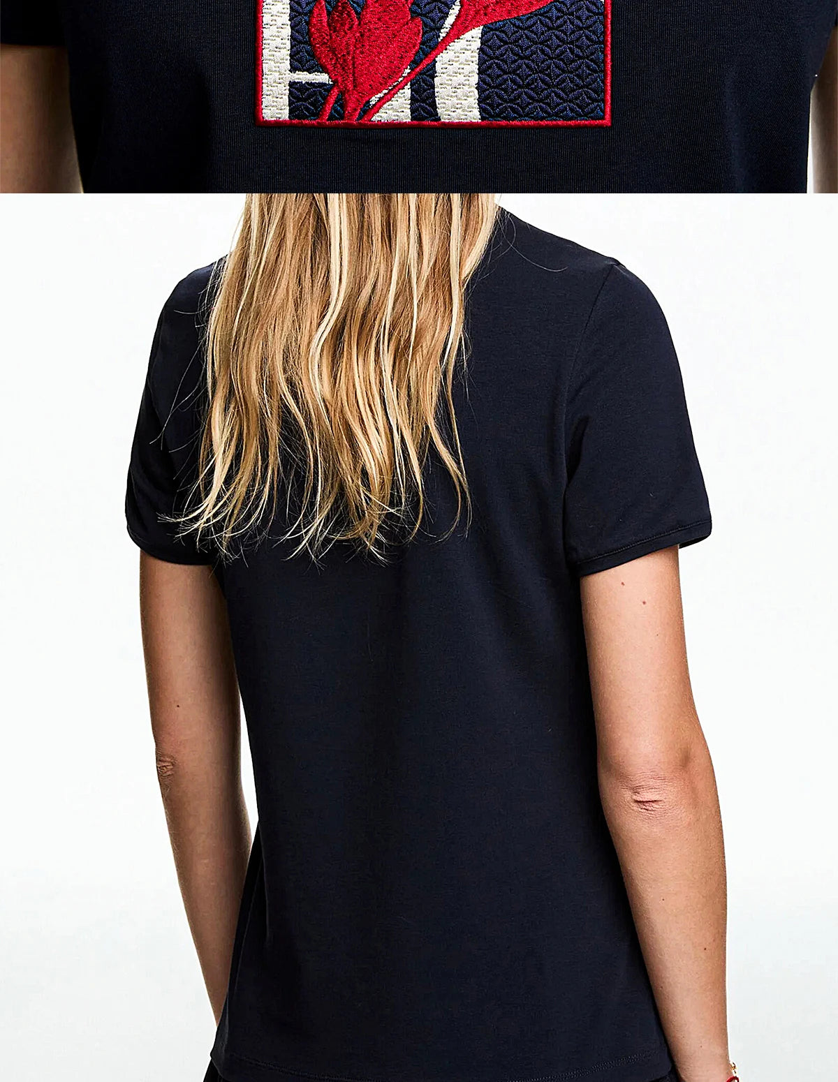 Women's T Shirts Short Sleeve O Neck Casual Flower Embroidery Design Cotton Female Tops Summer Women Tee Tops