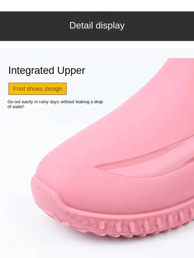Women's Rain Boots Are Fashionable, Lightweight, Thick Soled, Wear-resistant, Rainproof, and Slip Resistant When Worn Externally