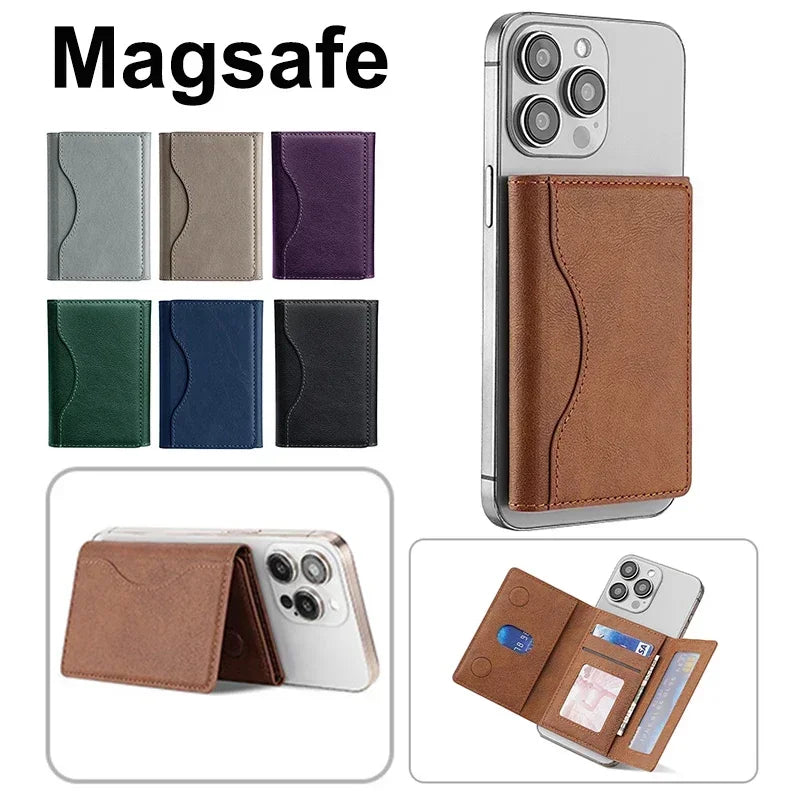 Magsafe Wallet Mobile Phone Bag Credit Card Holder Magnetic Wallet Men Luxury Bank Cardholder Case Minimalist Wallet Card Bag