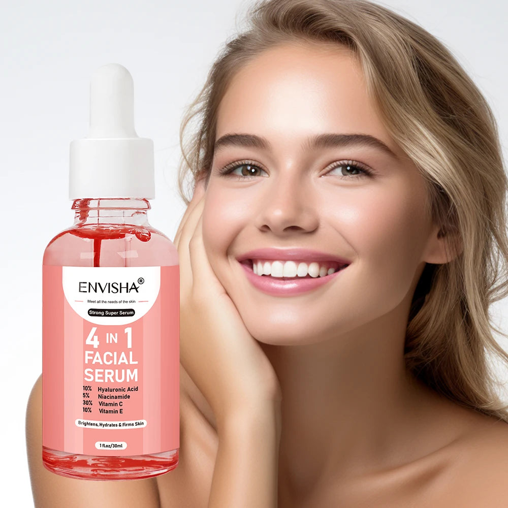 ENVISHA Facial Serum Hyaluronic Acid Niacinamide Vitamin Face Skin Care Anti-Aging Wrinkle Whitening Moisturizing Shrink Pores