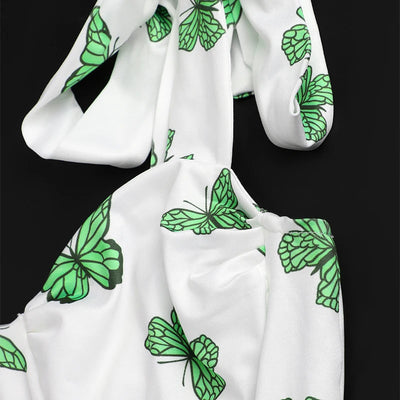 Summer New Women Dresses Streetwear Fashion Butterfly Print V-Neck Dress Sexy Female Backless Knitted Dress Casual Slim Clothing