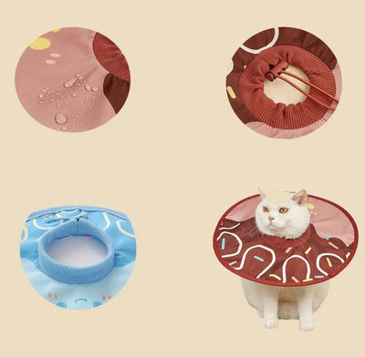 Pet Collar Anti Bite Surgical Anti Lick Wound Healing Protection Sunflower Shaped Cat Recovery Collar Elizabethan Collar