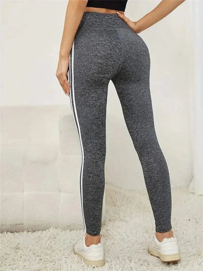 Women Side Stripe Sports Fitness Yoga Leggings Activewear