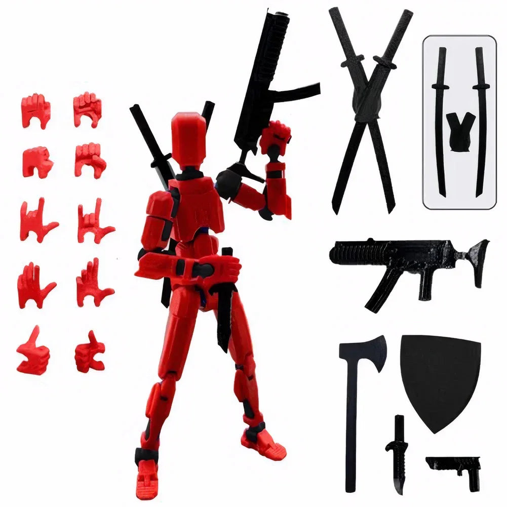 Multi-Jointed Movable Shapeshift Robot 3D Printed Mannequin Dummy 13 Action Figures Toys Kids Adults Parent-children Games