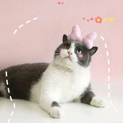 Cat Accessories Party Cat Headdress Wear Puppy Hairband Dog Dress Up Hat Pet Hair Accessories Bow Tie Dog Bowknot Pet Hair Hoop