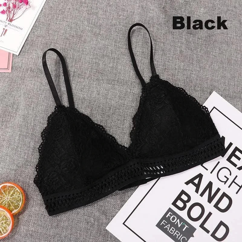 Wireless Push Up Bra Body Shaping Sexy Flower Lace Bra for Women