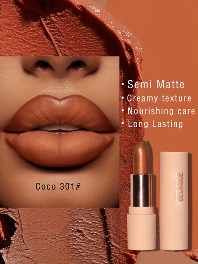 Coffee Velvet Lipstick - Luxurious Deep Nourishing Matte Finish Long-Lasting Waterproof Lip Color