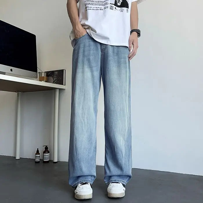 Mens Jeans Large Denim Jeans for Teens Trousers for Men Jean Baggy Pants Men's Fashion Man Male Trendyol Streetwear Korean Men´s