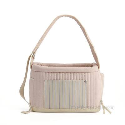Portable Pet Bag Multifunctional pet carrier soft sided carrier pet sling bag for Cats and Dogs outdoor pet carrier bag pink
