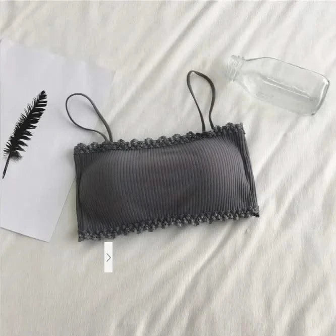 Women's Cotton Bra Female Tube Top Bra