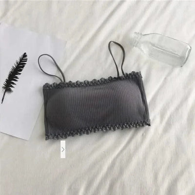 Women's Cotton Bra Female Tube Top Bra