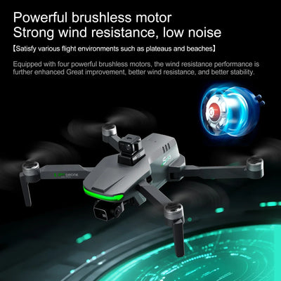 S155 GPS Drone Professional HD Camera 7.2-inch Touch Screen 3-Axis Gimbal EIS Relay Aircraft Laser Obstacle Avoidance Dron Toy