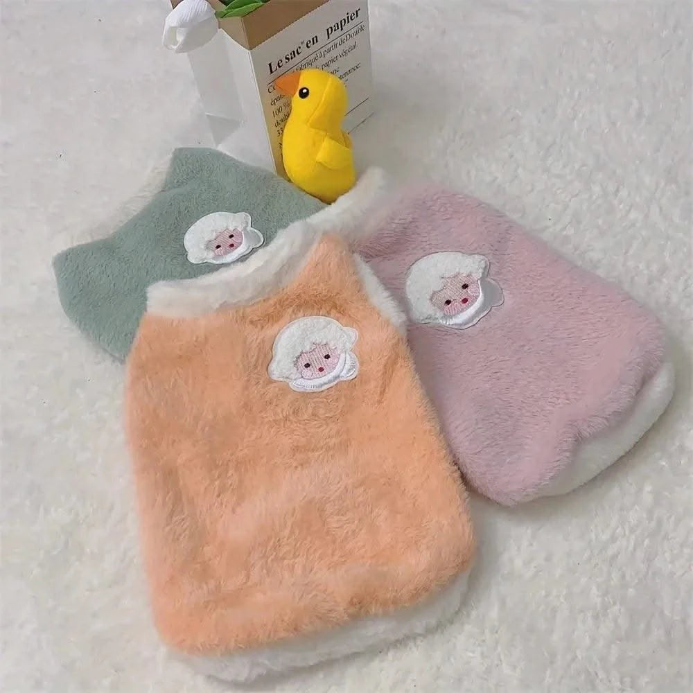 Cats Clothes Plush Garment for Cats Warm Apparels Winter Products Clothing Dog´s Sweater Vests Cooling Pet Kittens Kitten Stuff