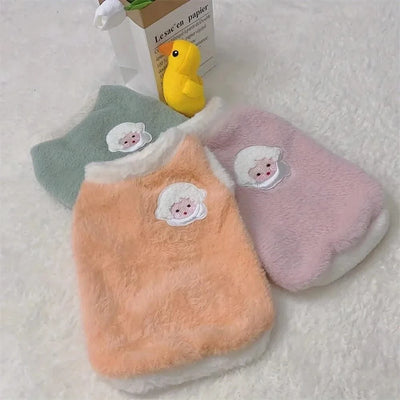 Cats Clothes Plush Garment for Cats Warm Apparels Winter Products Clothing Dog´s Sweater Vests Cooling Pet Kittens Kitten Stuff