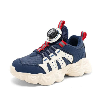 Children's Sports Shoes New Fashion Boys' Casual Sneakers Soft Soled Boys' and Girls' Rotating Buckle Anti Slip Running Shoes
