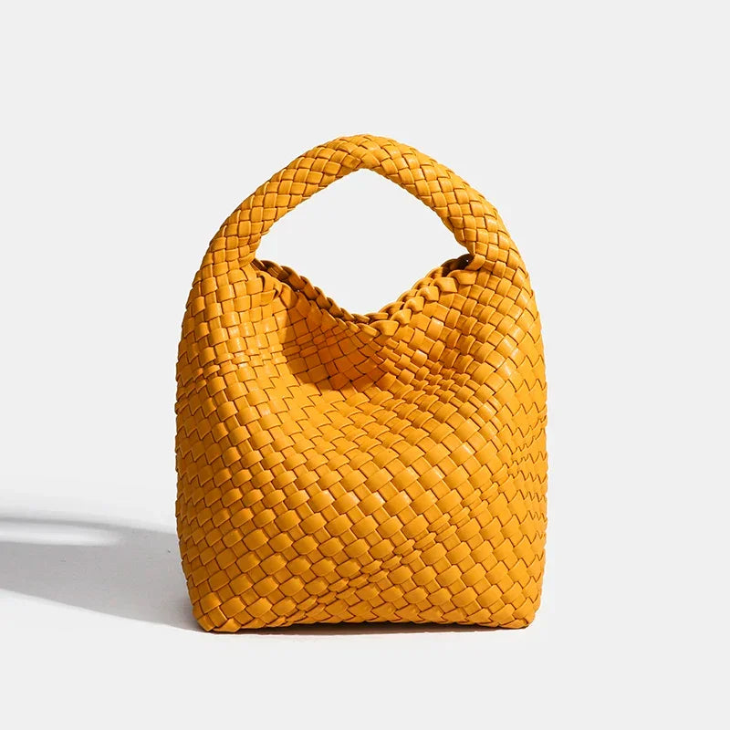 Designer bag Luxury 2024 woman bag Brand New Product PU Small size hand-woven bucket bag High quality Women's handbag