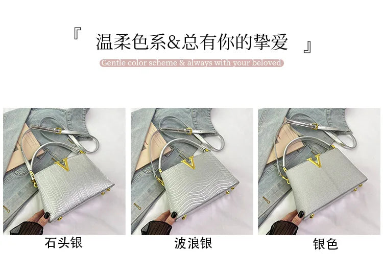 2025 New High-Sense Women's Designer Handbag - Feminine, Versatile, Large Capacity for Work & Crossbody