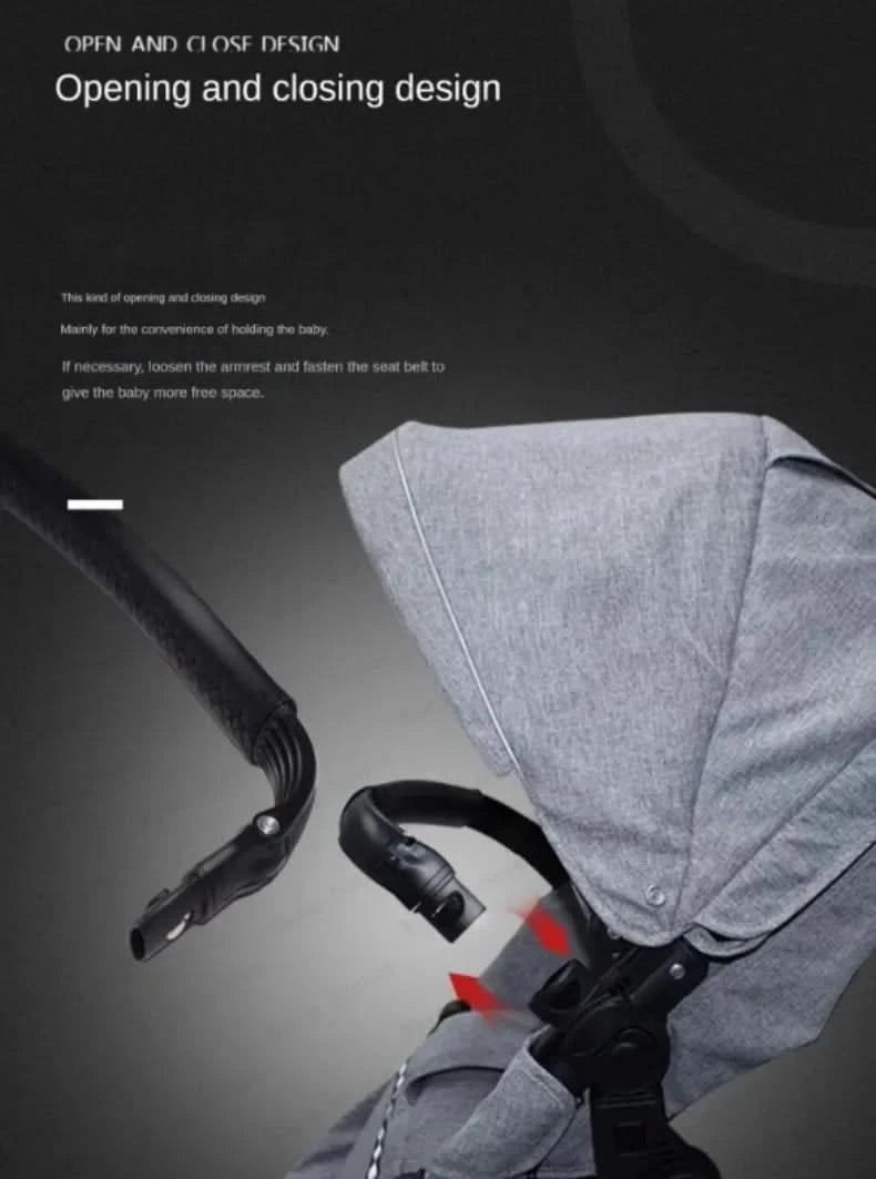 Twin Baby Stroller  Foldable, Two-way  Multifunctional Twin Baby Stroller,High View Baby Stroller Adjustable Armrests