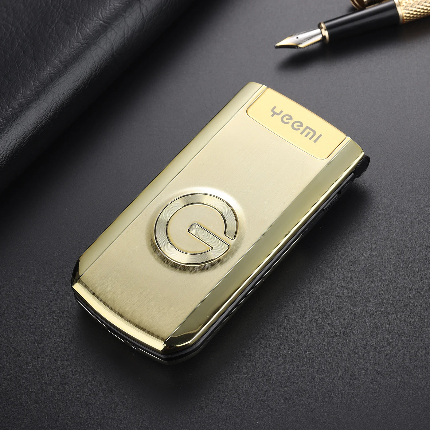 Slim Flip Mobile For Elderly Metal Body  Big Screen SOS Call Quick Dial Loud Sound Two Sim Magic Voice Torch Senior Mobile Phone