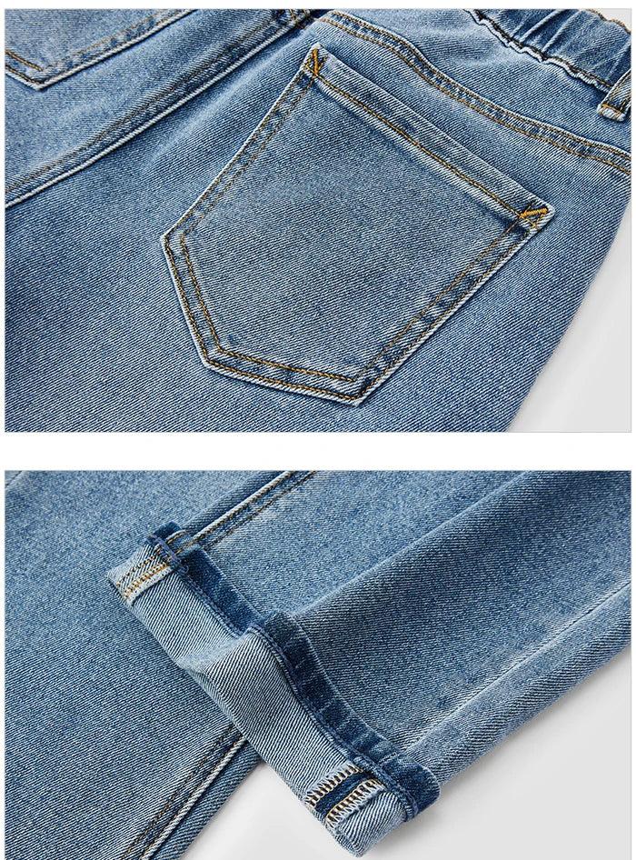 Semir 2023 Women Jeans Autumn New Rolled-edge Straight-leg Pants Slimming Trousers for Women