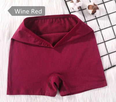 Ladies' Boxer Briefs Women's High Waist Large Size Quarter Underwear Female Cozy Cotton Antibacterial Legging Flat Legged Shorts