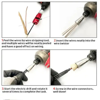1PC Wire Twisting Tools Quickly Twister Electrician Artifact for Power Drill Drivers Twisted Connector Cable Device Multi-tool