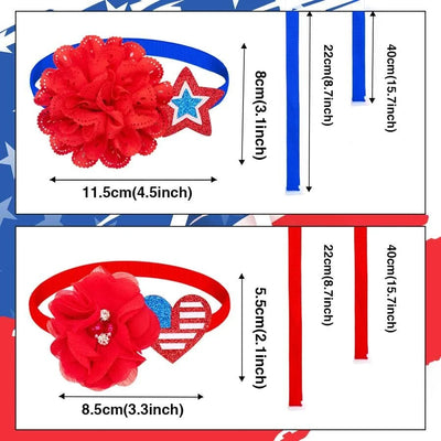50/100 4th of July Pet Accessories Dog Bowties Pet items Small Dog Cat Bowtie Collar Bow Tie Dog For American Independence Day