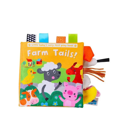 Montessori Education Baby Toys Busy Book Cartoon Animals Tail Interactive Parent-Child Fun Baby Cloth Book Baby Toys 0 6 Months