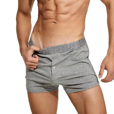 2024 Men's Cotton Jersey Boxer Short Loungewear Underwear Loose Fit Underpants Sleepwear Shorts Boxers for Men