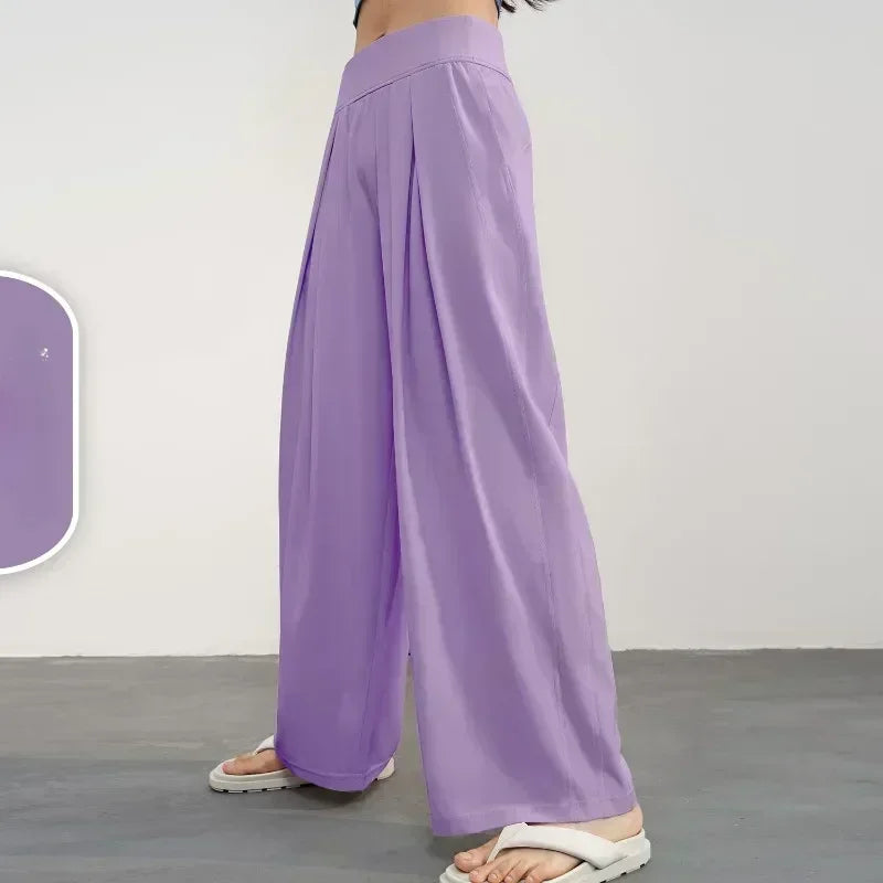 High-waisted wide-leg pants women summer new running yoga fitness pants