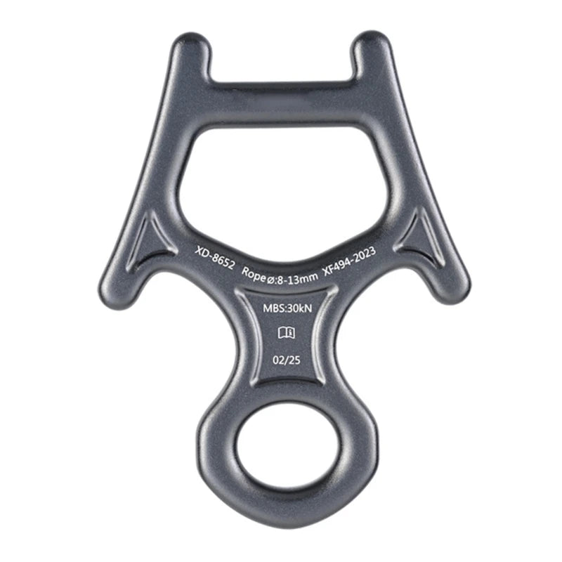 Aluminum Alloys Downhills Descender Rappel Belays Abseiling Mountaineering Device for Rock Climbing and Succour