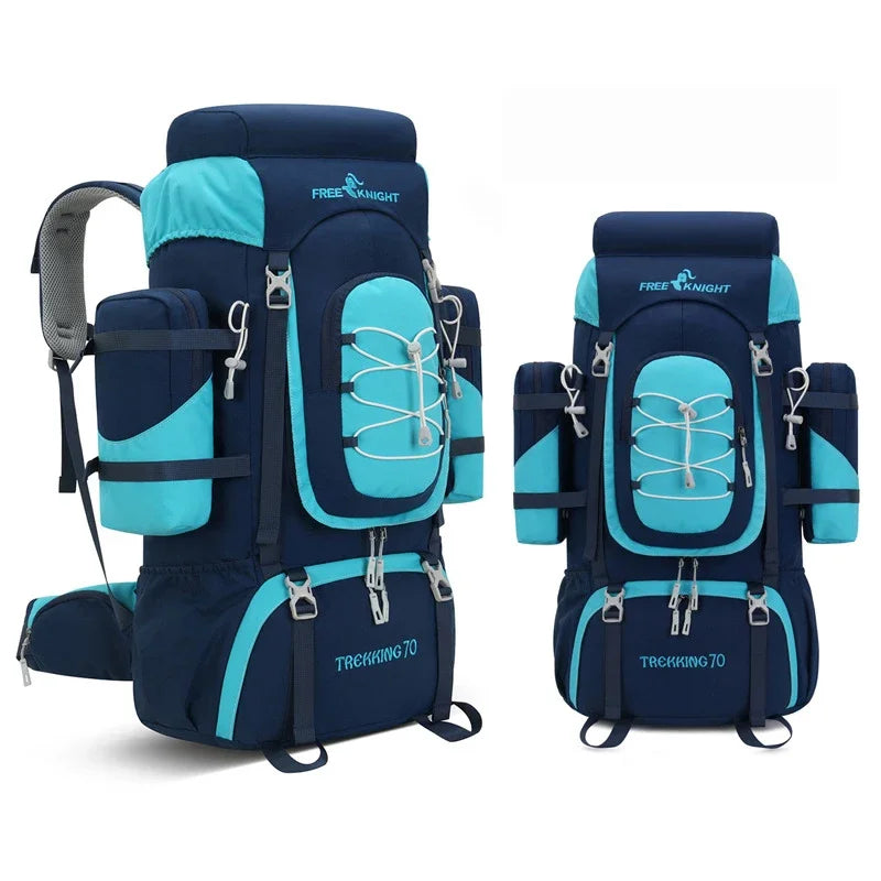 Outdoor Climbing Backpack with Rain Cover Hiking Camping Trekking Outing Bag Large Mountaineering Luggage Sports Rucksack