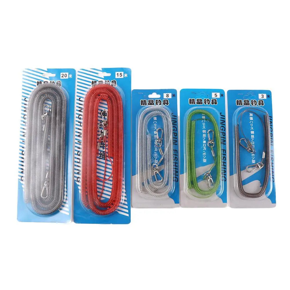 Outdoor Tools Spring Rope Elastic Rope Retractable Heavy Duty Fishing Ropes Fishing Lanyards Safety Line Anti-lost Ropes