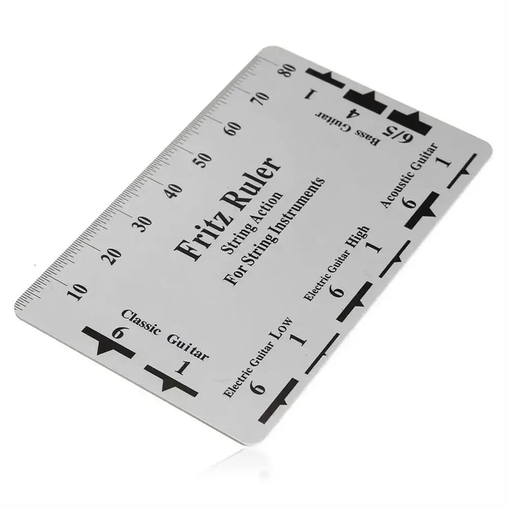Guitar Strings String Pitch Ruler Measurement Rulers Card Guitar Ruler Compact Instruments Action Gauge Ruler Ukulele Bass