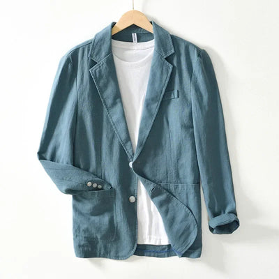 Men's Blazer Jacket Spring Summer Solid Slim Casual Business Thin Terno Masculino Breathable Suit Coat Male Korean Fashion 2023