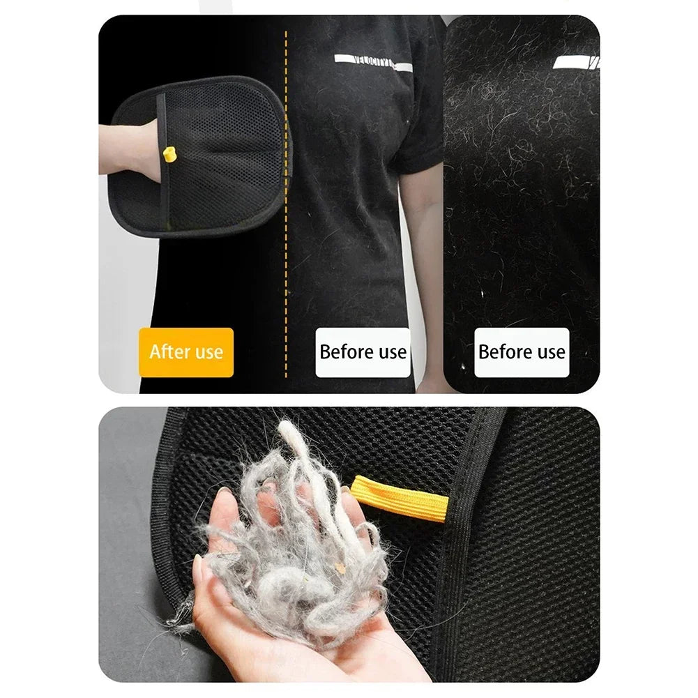Pet Grooming Gloves Static Dedusting Brush Pet's Hair Remover Brush Removing Dog Cat Hair From Sofa Carpet Clothes Pet Supply