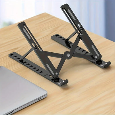 Adjustable Plastic Laptop Stand - Portable Foldable Cooling Desk Stand with Ergonomic Angle Adjustment, Laptop Stand for Desk