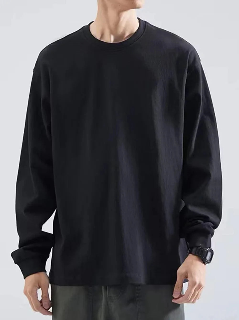 Men's Long Sleeve Cotton Loose Fit T Shirts|  Tees | Tanks | Casual & Classic Moisture Wicking Heavyweight T-shirts for Men
