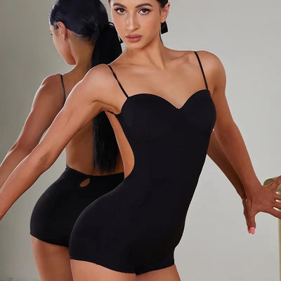 Female Latin Dance Dress Women Performance Belly Modern Dancing Dresses Striped Bare Back Design Bodysuit