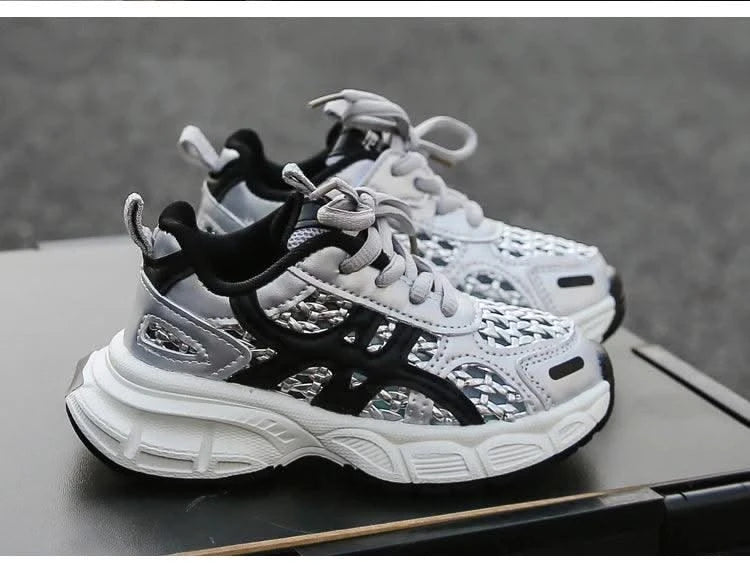 Children's sports shoes for boys and girls, new style for summer 2025, single mesh upper for breathability