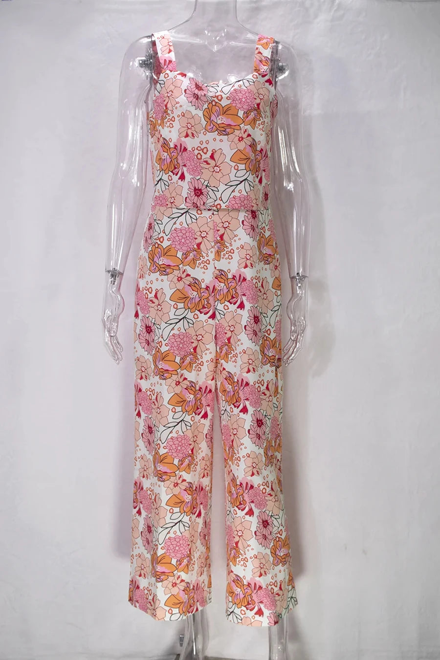 Summer Women's Print Jumpsuits,Sexy Halter Beach Long Jumpsuits,Jump Suit Woman,Jumpsuit Women Sexys,New 2025 Clothes,Rompers